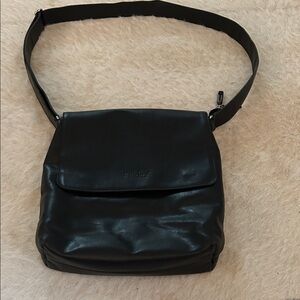RUDSAK Black Leather Crossbody Bag